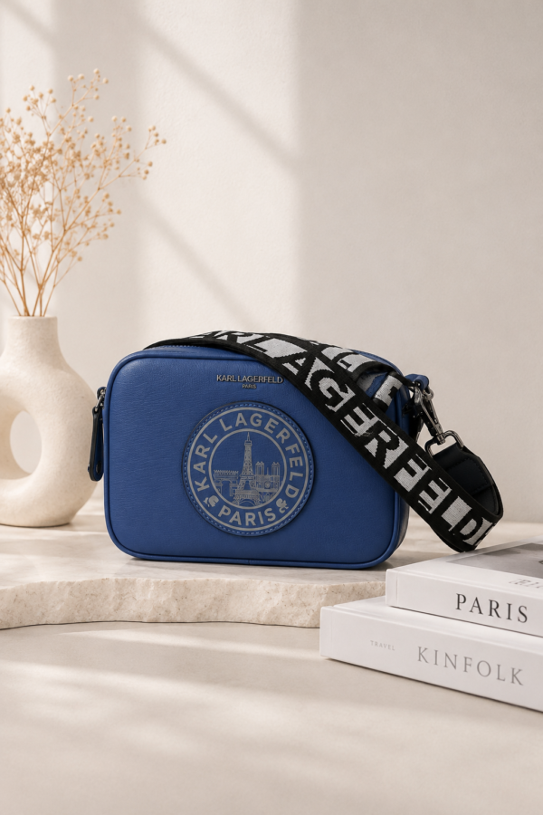 ChatGPT Image Jul 13, 2026 at 02_57_47 PM Karl Lagerfeld Paris Blue Camera Bag