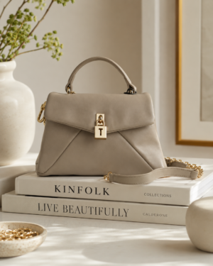 The Taupe Kelly Top-Handle Bag