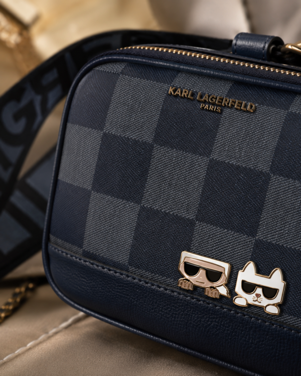 Karl Lagerfeld Icon Check Crossbody Bag