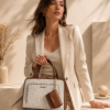 The Bag Boutique Image May 23, 2026 at 02_48_15 PM Calvin Klein Beige Monogram Satchel Bag