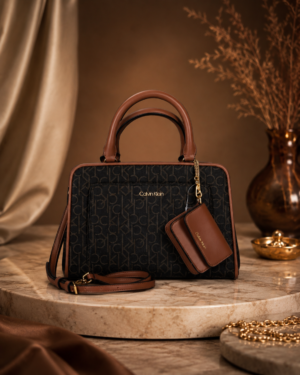 The Bag Boutique Image May 9, 2026 at 02_49_48 PM Calvin Klein Black Monogram Satchel Bag
