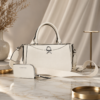 Calvin Klein Ivory Top Handle Shoulder Bag