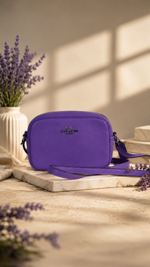 The Bag Boutique Image May 9, 2026 at 03_01_33 PM Coach Purple Camera Crossbody Bag