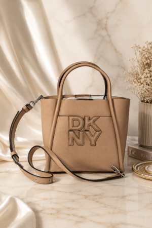 The Bag Boutique Image May 9, 2026 at 03_52_24 PM DKNY Taupe Logo Mini Tote Bag