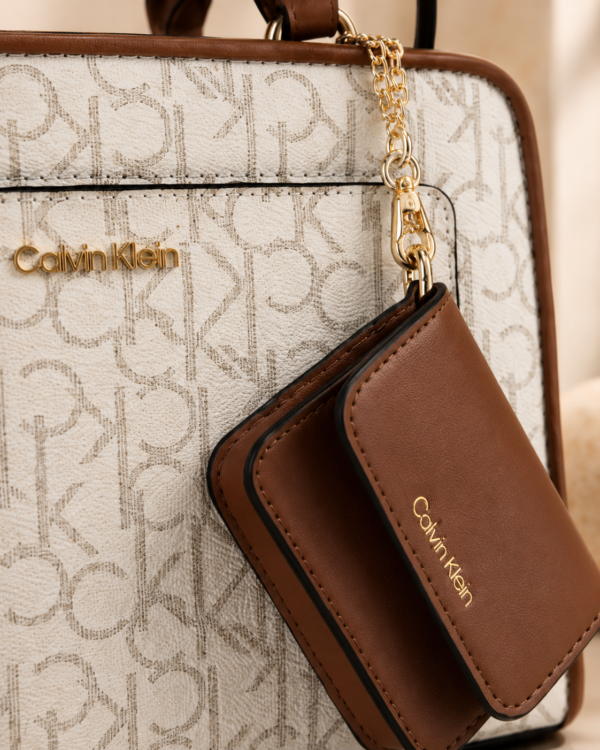 The Bag Boutique Image May 9, 2026 at 04_11_45 PM Calvin Klein Beige Monogram Satchel Bag