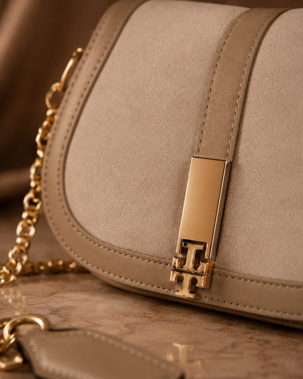 Tommy Hilfiger Beige Chain Saddle Bag