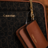 Calvin Klein Black Monogram Satchel Bag