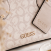 Guess Blush Monogram Satchel with Card Holder