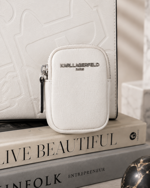 Karl Lagerfeld White Tote Bag with Mini Pouch