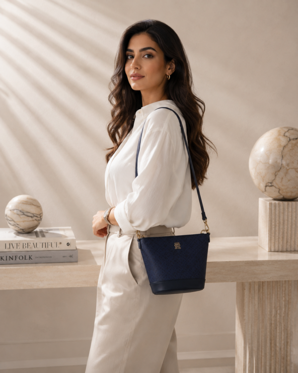 TBB Image Aug 11, 2026, 12_19_12 PM Tommy Hilfiger Navy Bucket Crossbody Bag