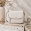 Kate Spade White Leather Crossbody Bag for women with gold-tone details