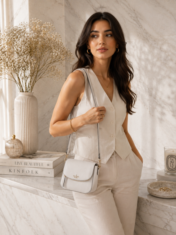 Kate Spade White Leather Shoulder Bag