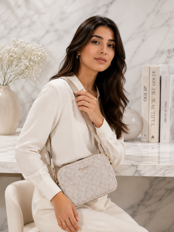 Kate Spade Leather Beige Small Camera Bag