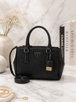GUESS Black Satchel Bag