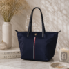 Tommy Hilfiger navy blue tote bag with signature stripe