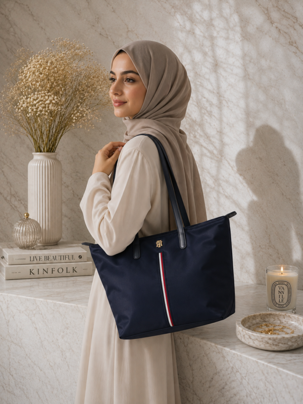 Tommy Hilfiger Navy Blue Tote Bag